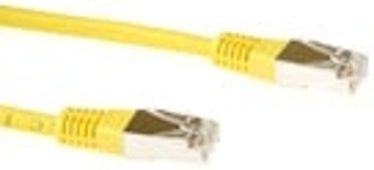 ACT Patchcord SSTP Category 6 PIMF, Yellow 1.50M 1.5m Geel netwerkkabel