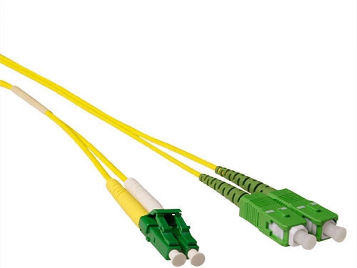 ACT RL2710 Glasvezel kabel 10 m OS2 LC/APC SC/APC Yellow,Green