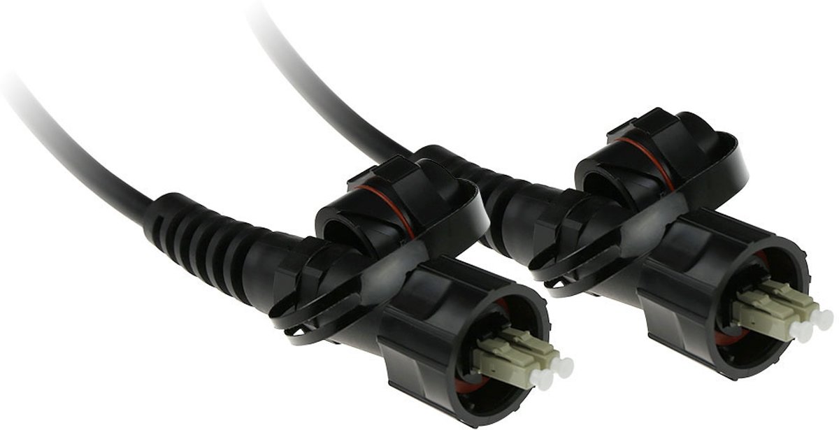 ACT RL7202 Glasvezel kabel 2 m OM3 Zwart