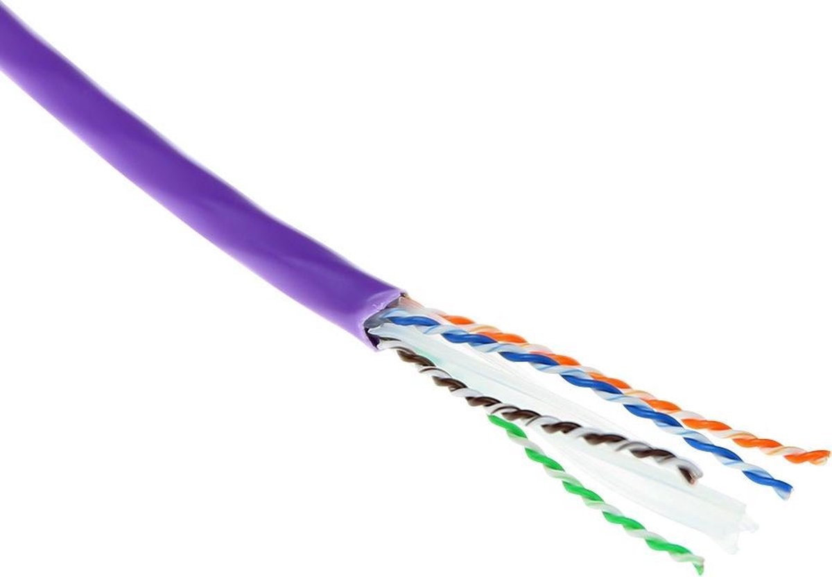 ACT XS6115 netwerkkabel 500 m Cat6a U/UTP (UTP) Violet