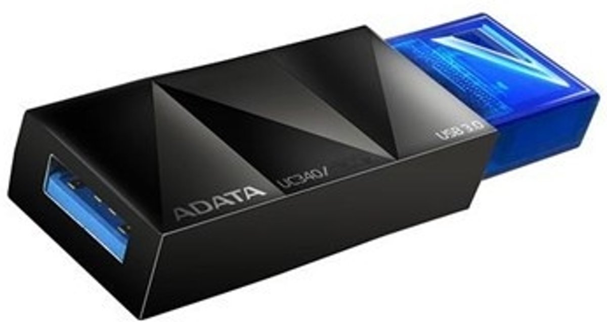 ADATA UC340 128GB USB 3.0 (3.1 Gen 1) USB-Type-A-aansluiting Zwart, Blauw USB flash drive