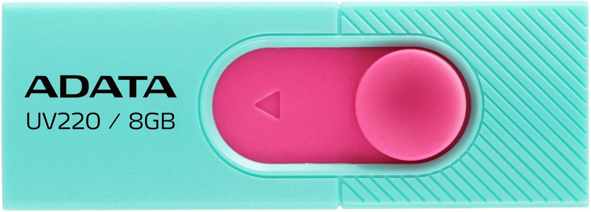 ADATA UV220 8GB USB 2.0 Capacity Roze, Turkoois USB Flash Drive