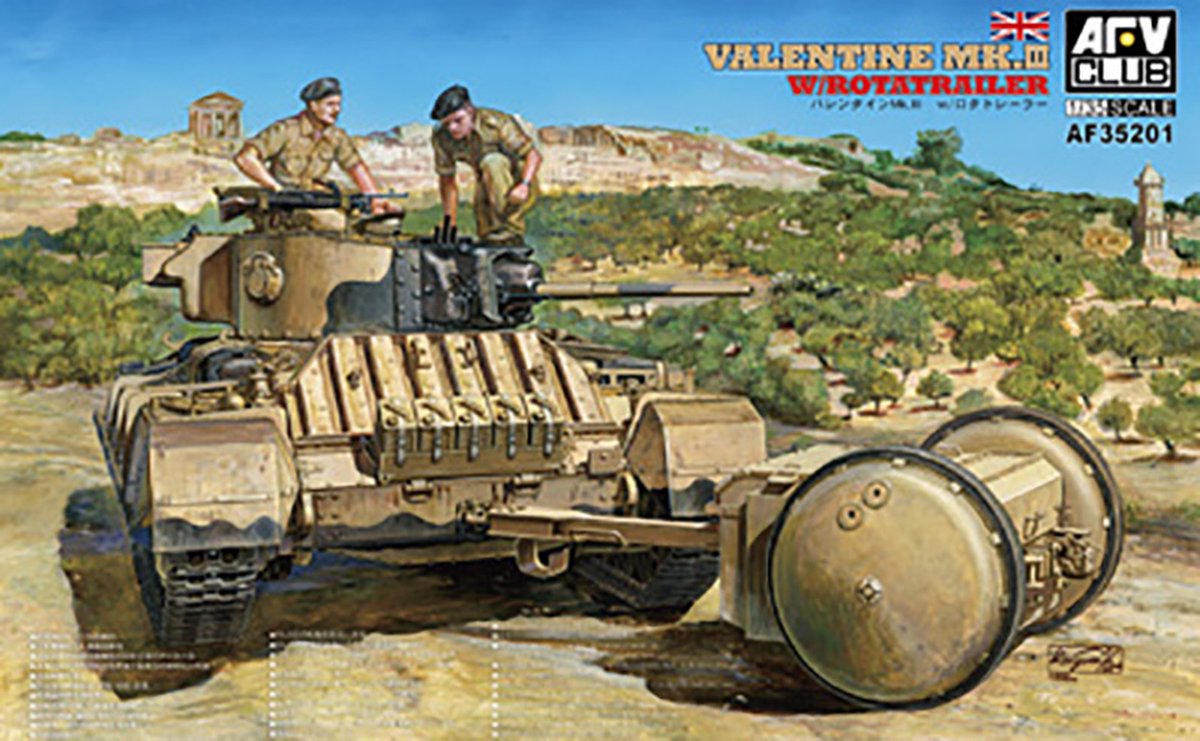 AFV-Club Valentine MK.III With Rotatrailer + Ammo by Mig lijm