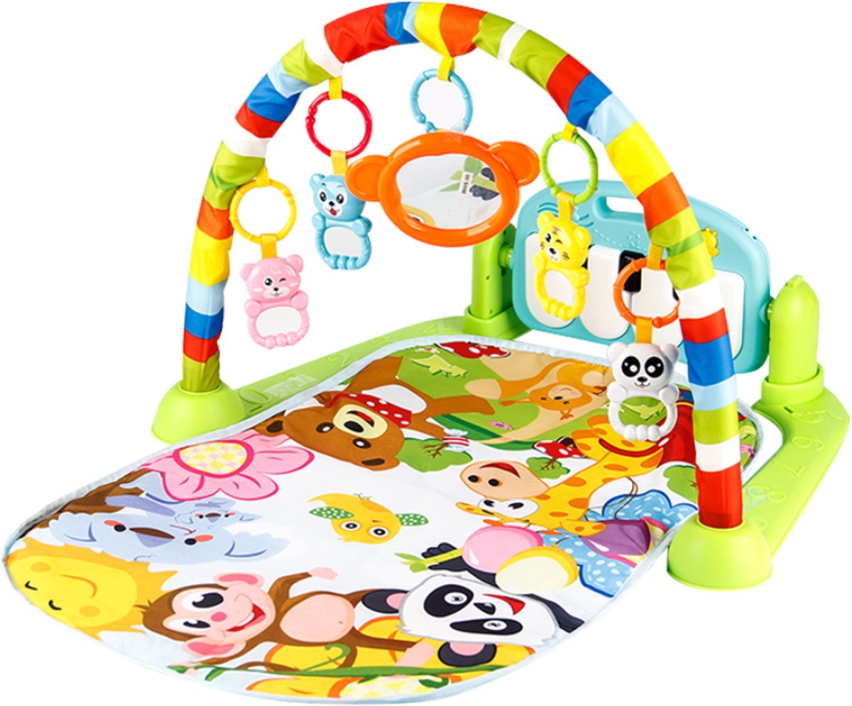 Baby Gym - Speelkleed - Muzikale gym - Speelkleed met boog - Groene babygym