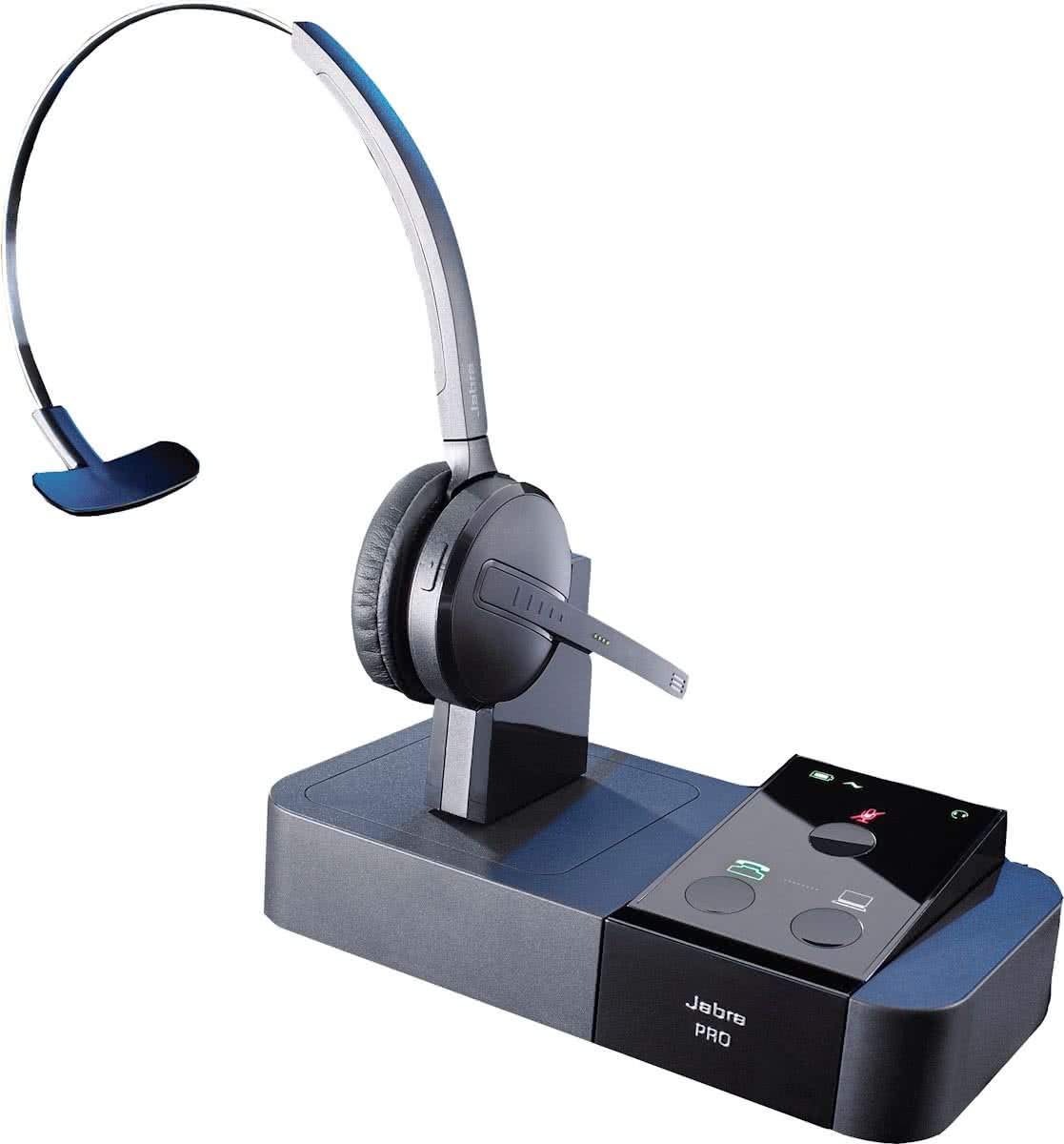 AGFEO Headset 9450 Monauraal oorhaak, Hoofdband Zwart hoofdtelefoon