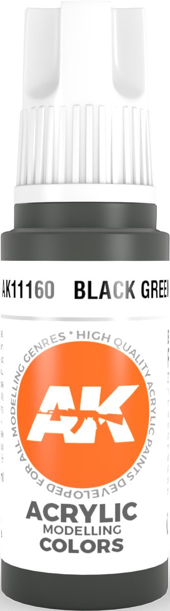 Black Green Acrylic Modelling Color - 17ml - AK-11160