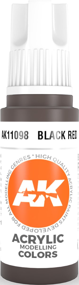 Black Red Acrylic Modelling Color - 17ml - AK-11098