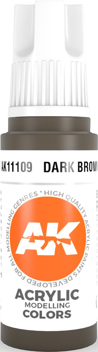 Dark Brown Acrylic Modelling Color - 17ml - AK-11109