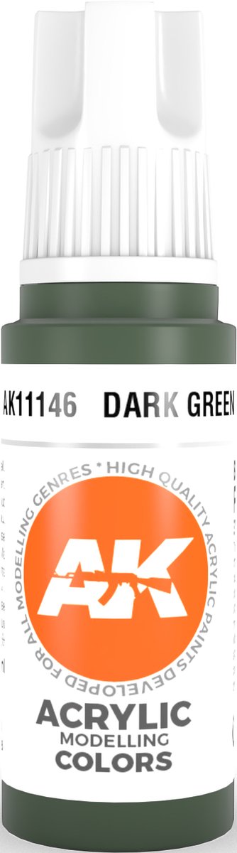 Dark Green Acrylic Modelling Color - 17ml - AK-11146