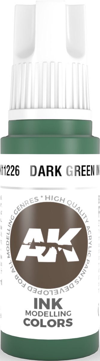 Dark Green Ink Acrylic Modelling Color - 17ml - AK-11226