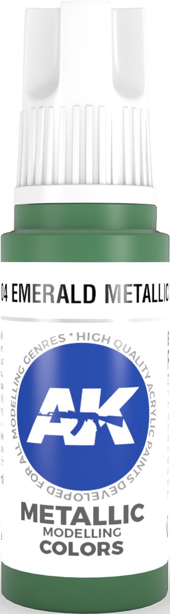 Emerald Metallic Green Acrylic Modelling Color - 17ml - AK-11204