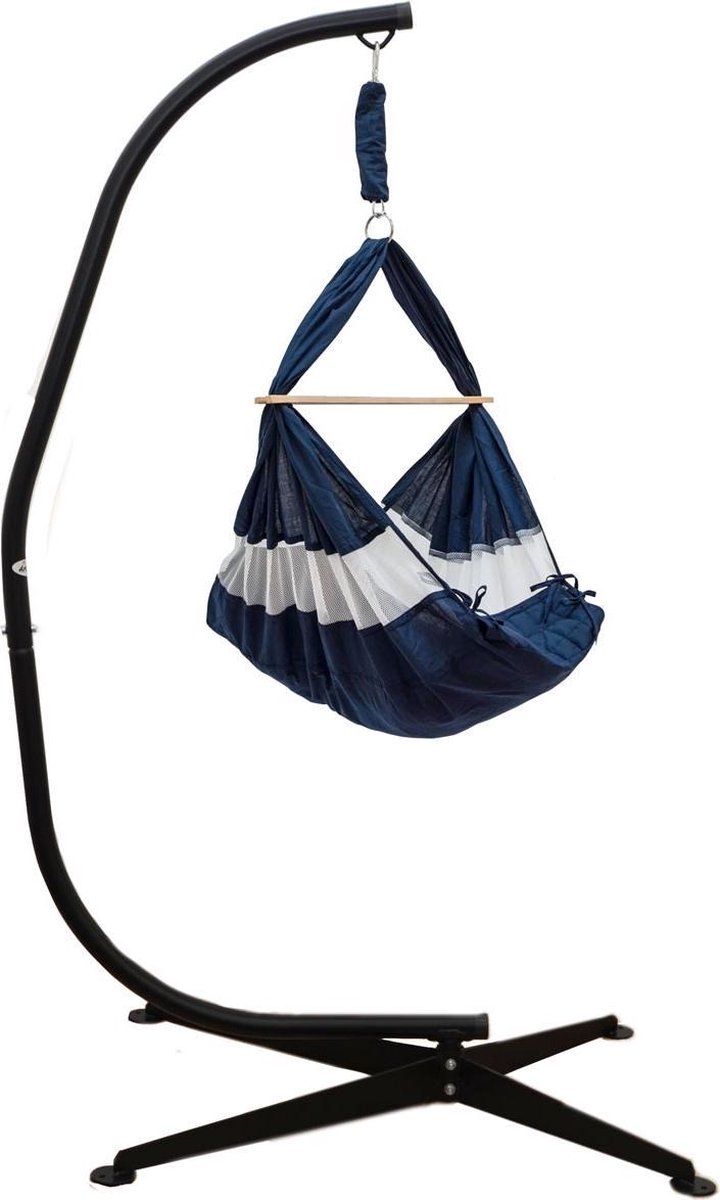 Hangmatframe hsg-100 met babymatje hsg-171 Blauw