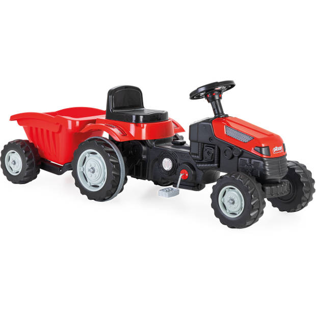 AMIGO Pilsan Active traptractor met aanhanger rood/zwart