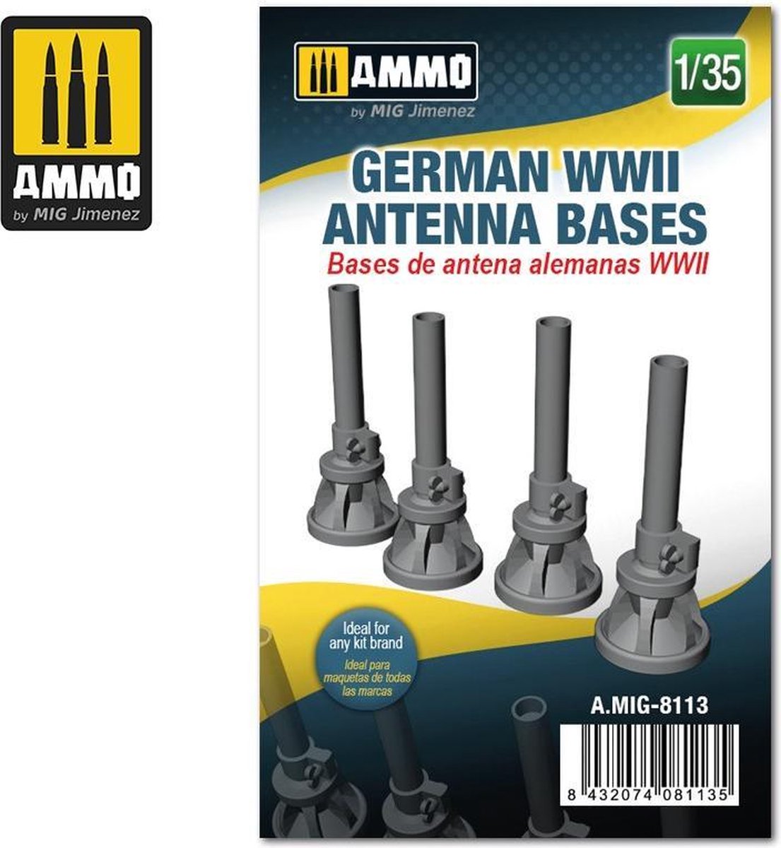 1/35 GERMAN WWII ANTENNA BASES (3/21) *