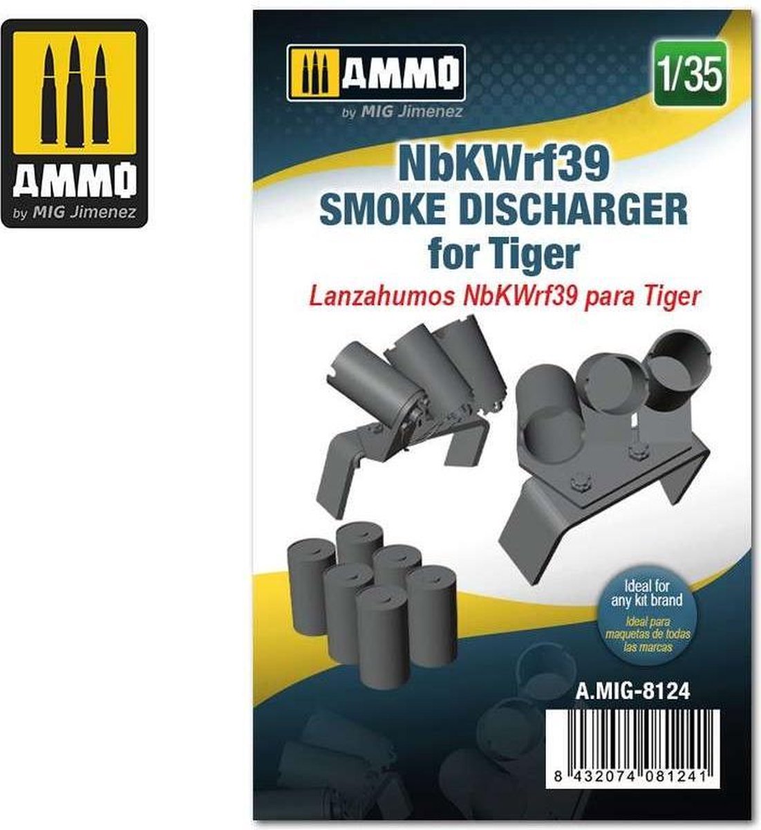 1:35 AMMO MIG 8124 NBKWRF39 SMOKE DISCHARGED for Tiger Resin onderdeel