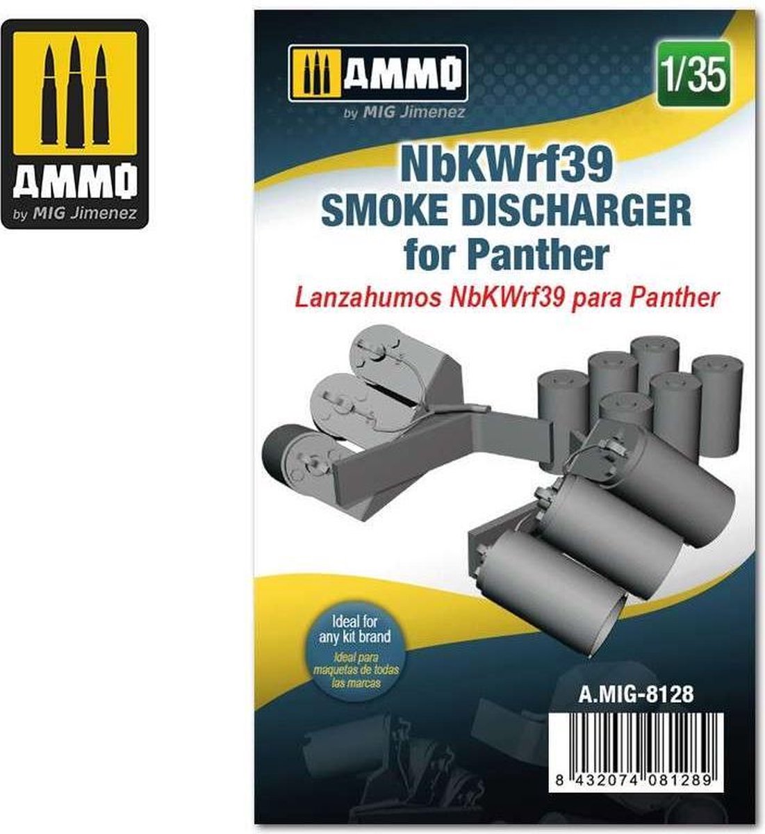 1:35 AMMO MIG 8128 NBKWRF39 SMOKE DISCHARGED for Panther Resin onderdeel