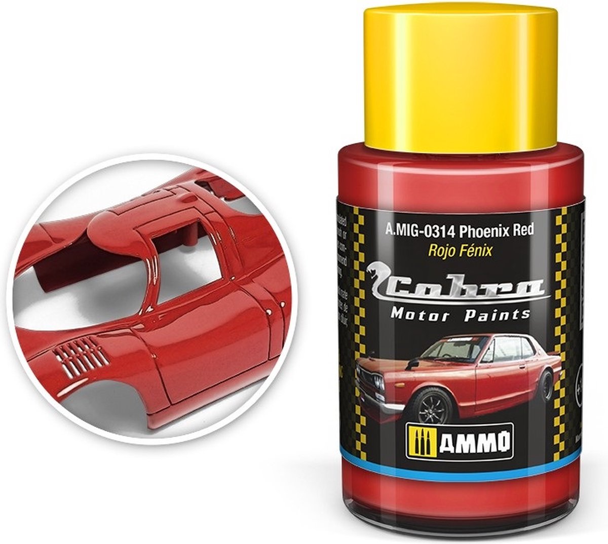 AMMO MIG 0314 Cobra Motor Paints - Phoenix Red - Matt - Acryl - 30ml Verf potje