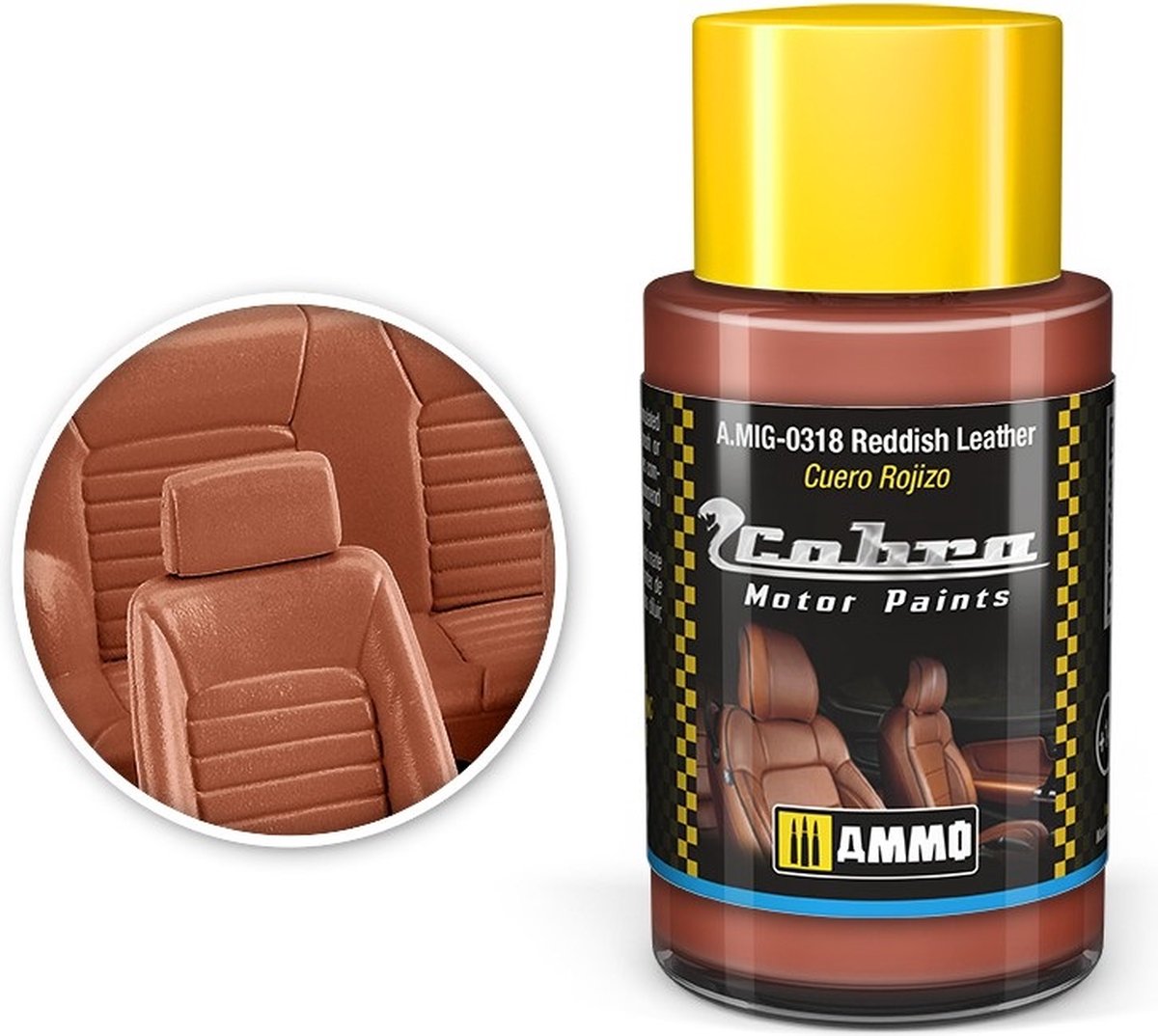 AMMO MIG 0318 Cobra Motor Paints - Reddish Leather - Matt - Acryl - 30ml Verf potje