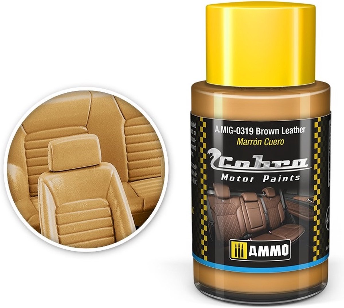 AMMO MIG 0319 Cobra Motor Paints - Brown Leather - Matt - Acryl - 30ml