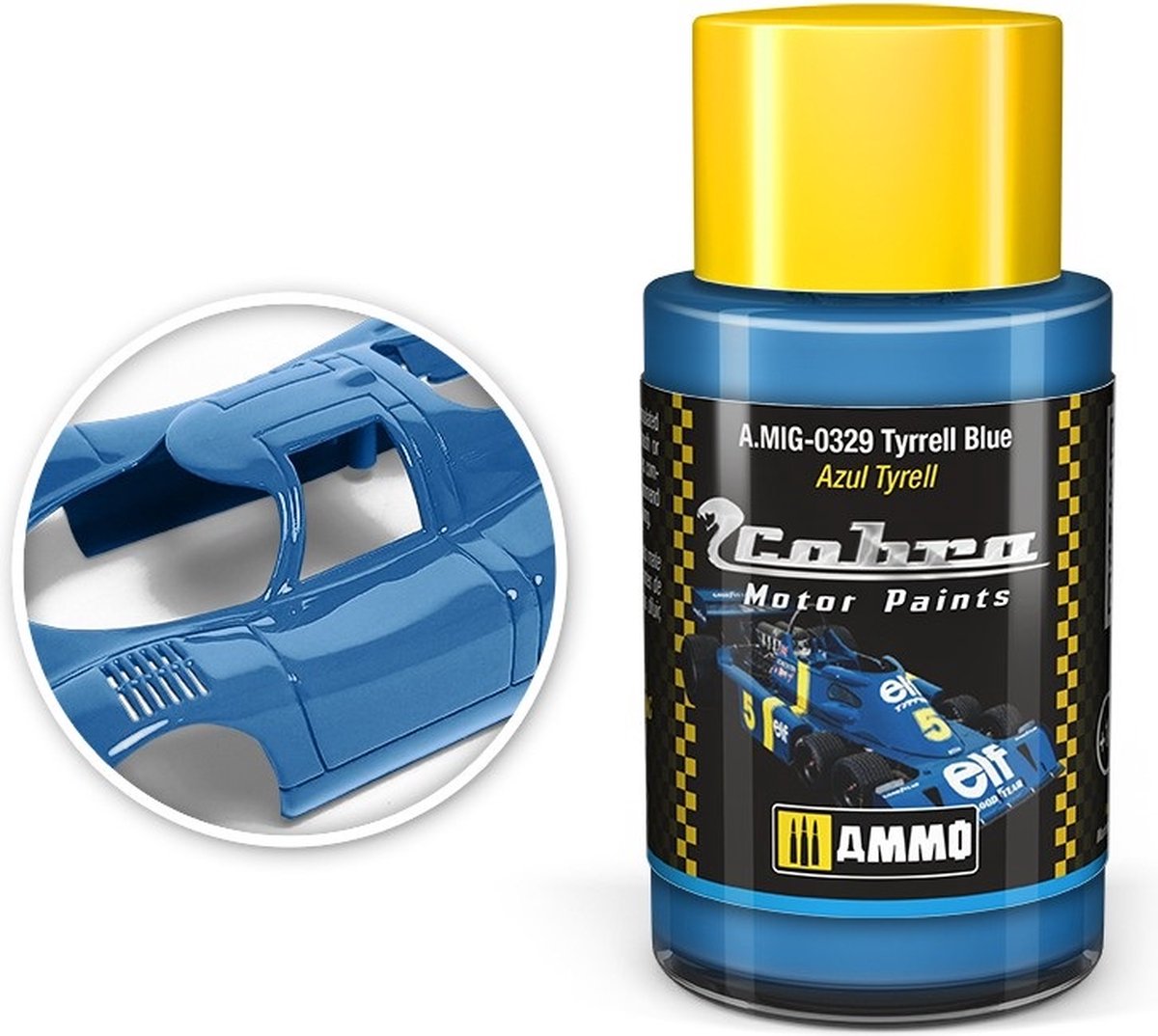 AMMO MIG 0329 Cobra Motor Paints - Tyrrell Blue - Matt - Acryl - 30ml Verf potje