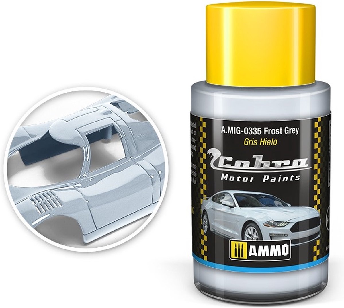 AMMO MIG 0335 Cobra Motor Paints - Frost Grey - Matt - Acryl - 30ml Verf potje