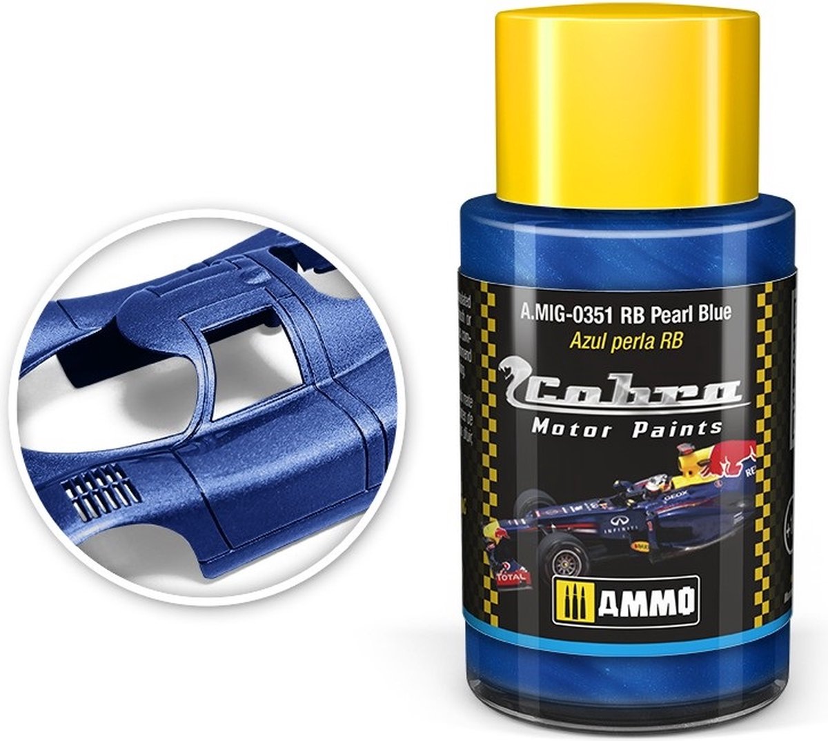 AMMO MIG 0351 Cobra Motor Paints - RB Pearl Blue - Matt - Acryl - 30ml Verf potje