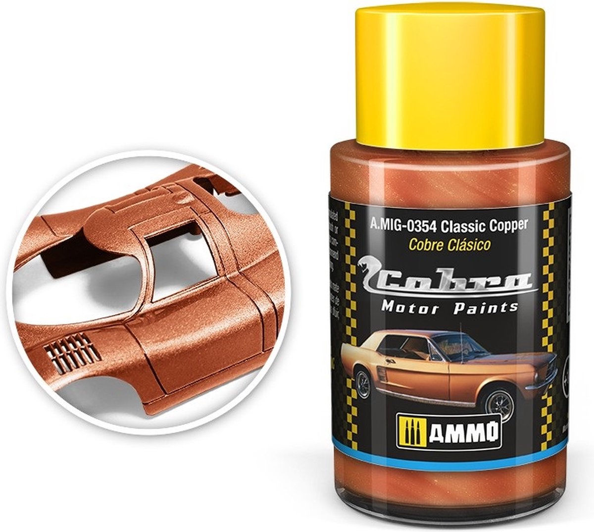 AMMO MIG 0354 Cobra Motor Paints - Classic Copper - Matt - Acryl - 30ml Verf potje