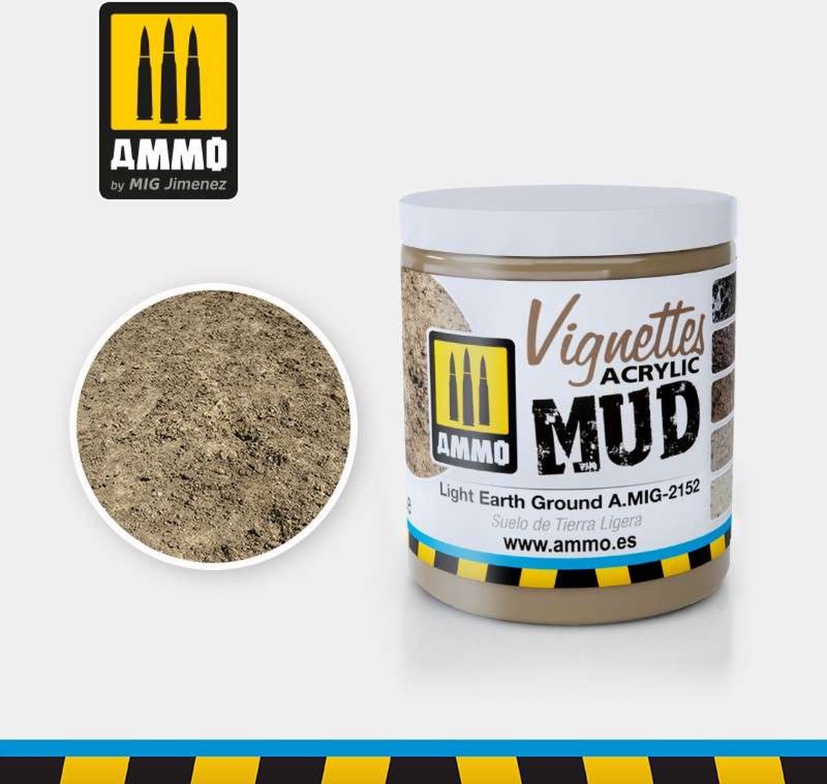 AMMO MIG 2152 Light Earth Ground - Vignettes Acrylic - 100ml Effecten potje