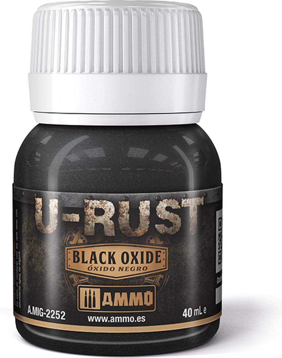 AMMO MIG 2252 U-Rust Black Oxide - 40ml Effecten potje