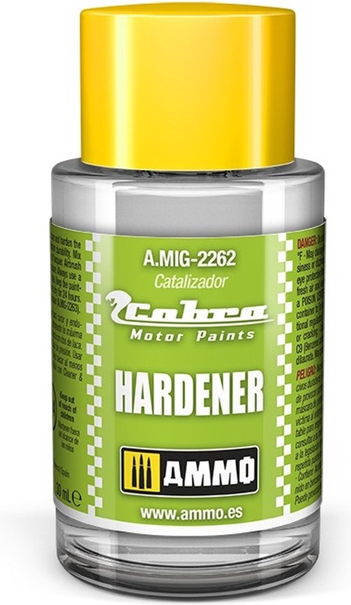 AMMO MIG 2262 Cobra Motor Paints - Hardener for Clear Lacquer 2K - 30ml Verf potje