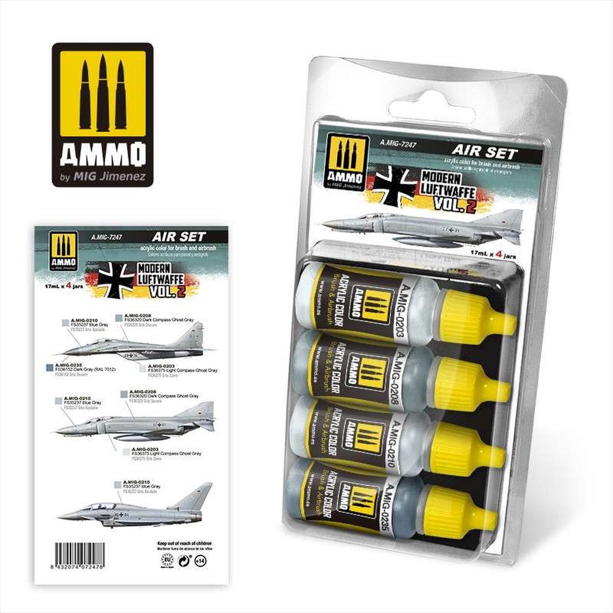 AMMO MIG 7247 Modern LUFTWAFFE Vol.2 - Acryl Set Verf set