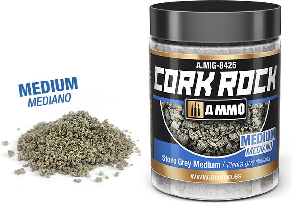 AMMO MIG 8425 Cork Rock Stone Grey - Medium - Terraform - 100ml Effecten potje