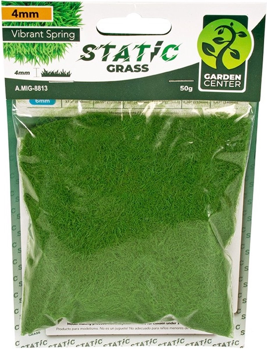 AMMO MIG 8812 Static Grass - Vibrant Spring - 2mm - 50gr. Kunstgroen