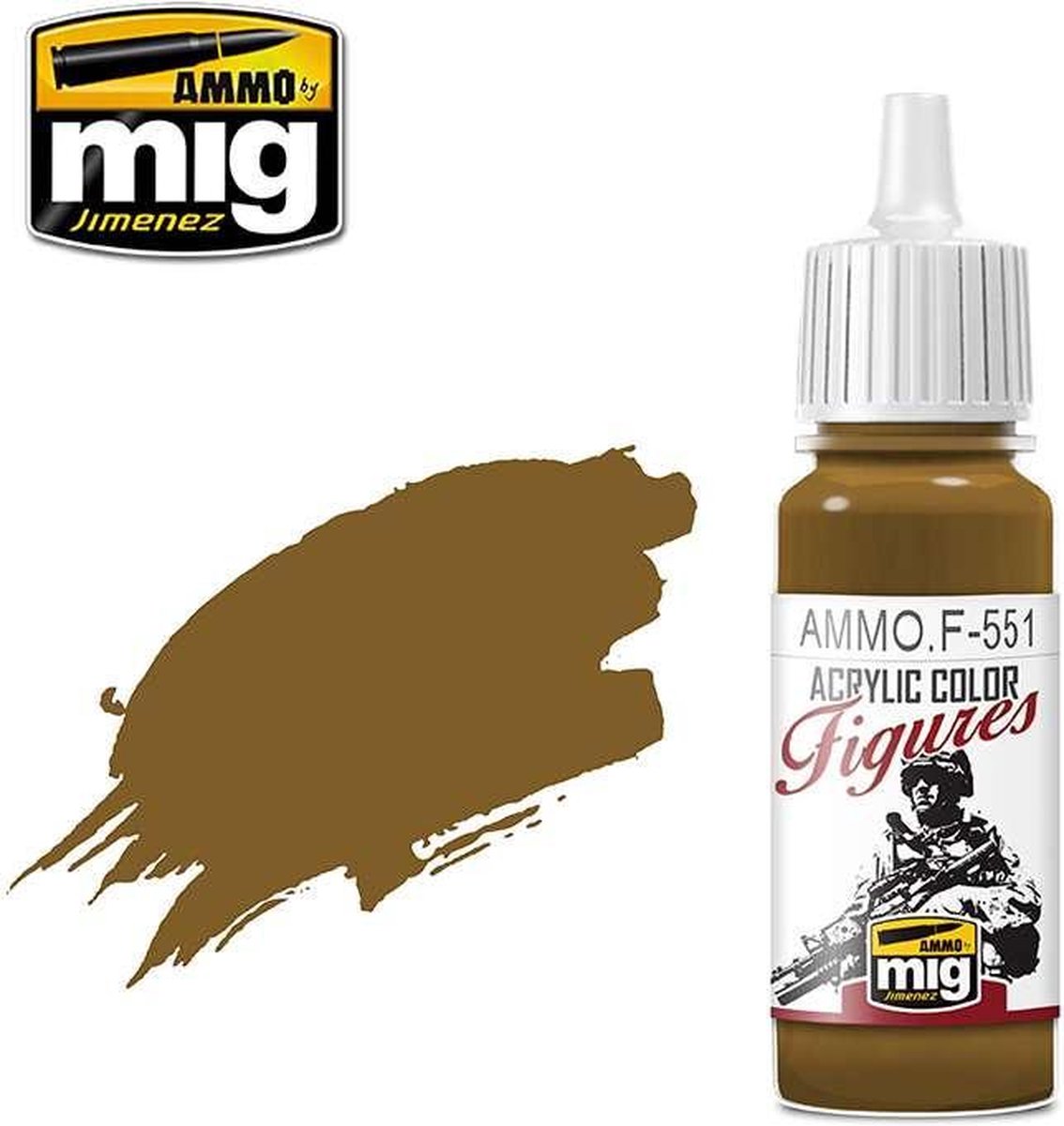 AMMO MIG F551 Figure Paints - Burnt Sand - Acryl - 17ml Verf flesje