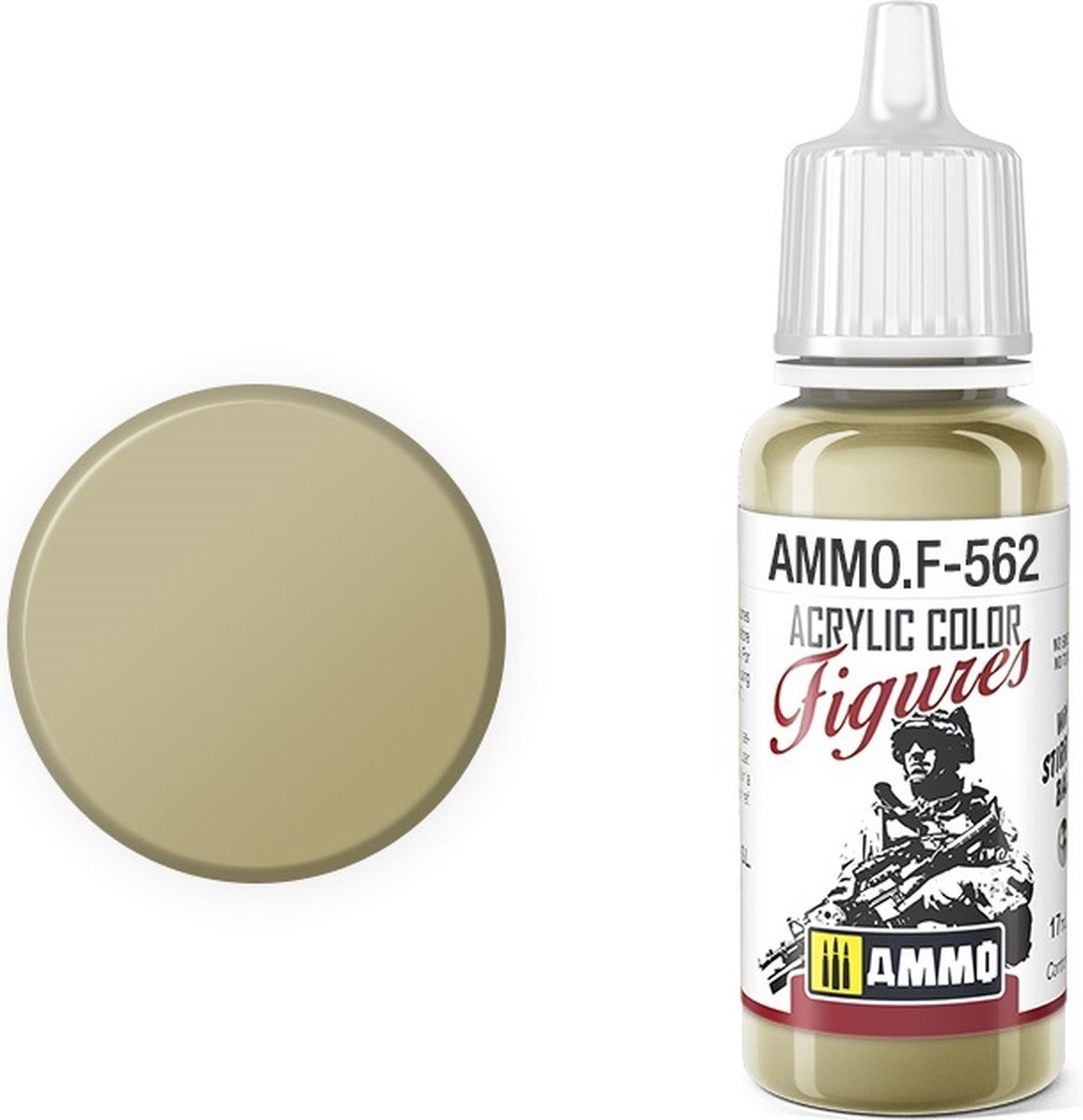 AMMO MIG F562 Figure Paints - Light Ochre - Acryl - 17ml Verf flesje..