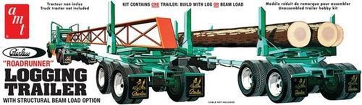 1:25 AMT 1103 Peerless Logging Trailer Plastic kit