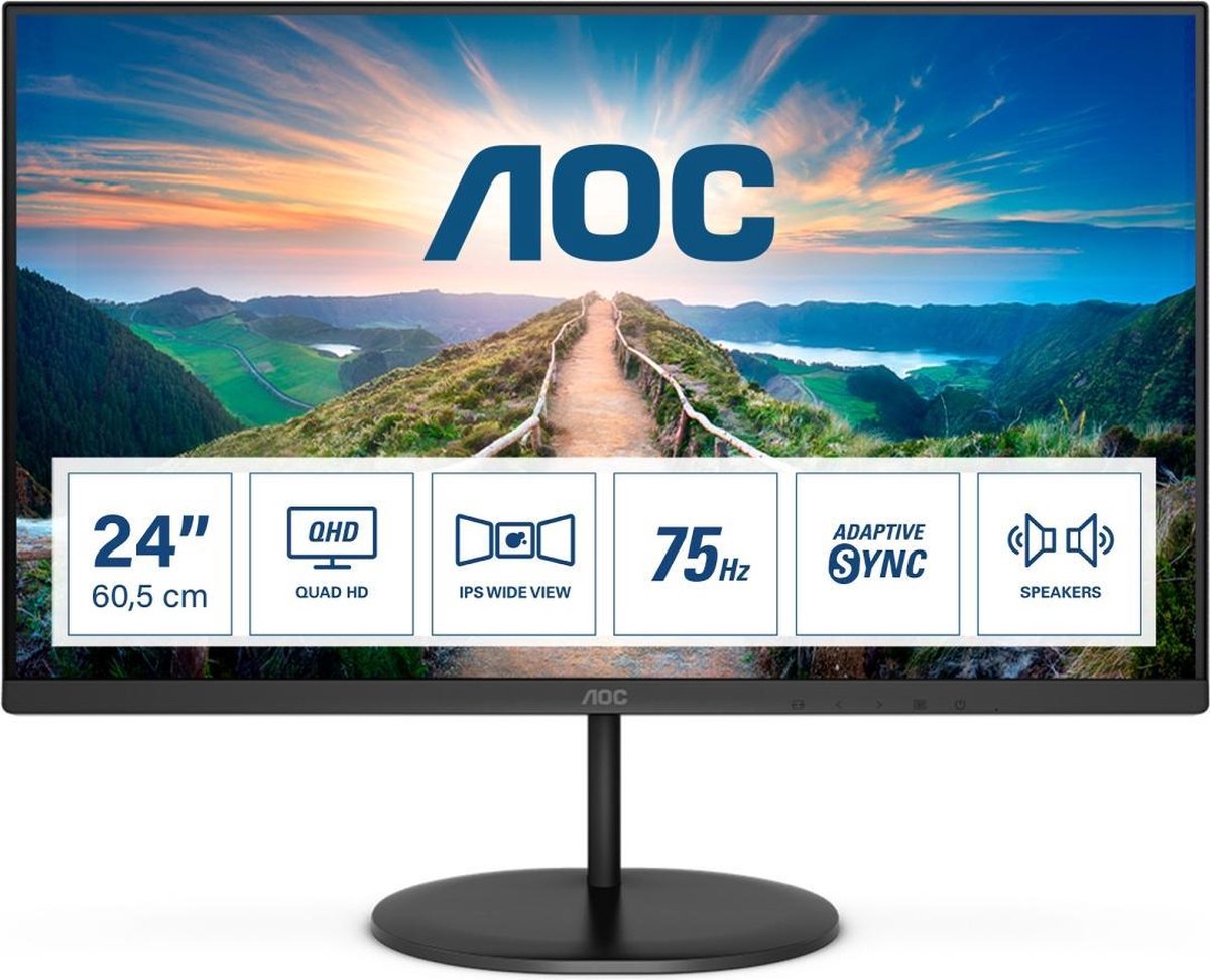 AOC Q24V4EA - QHD IPS Monitor - 24 inch