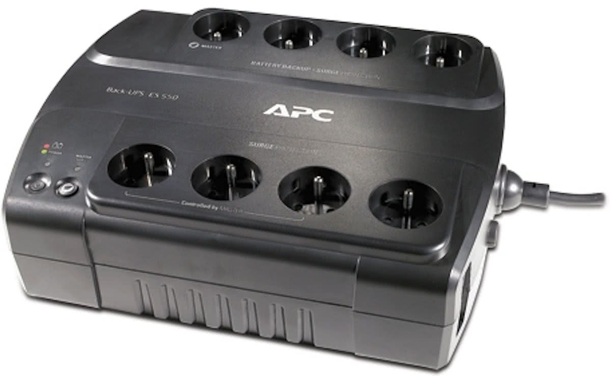 APC Back-UPS 550VA - Noodstroomvoeding / 8x penaarde / USB