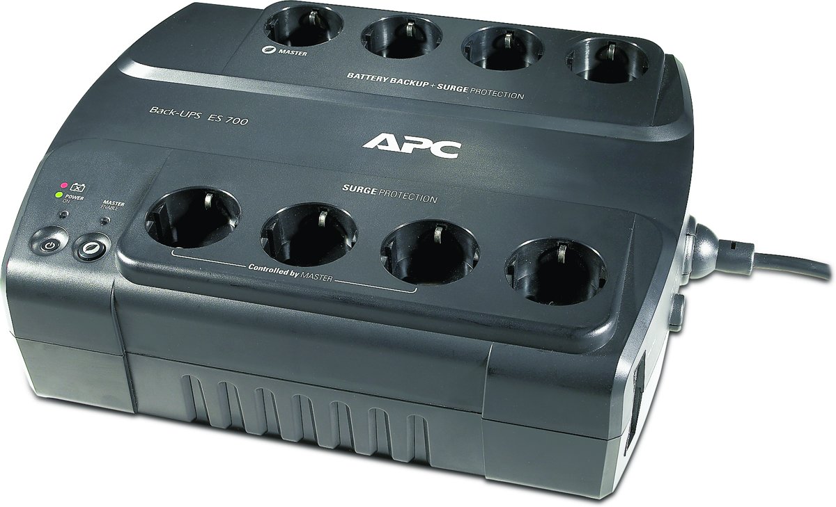 APC Back-UPS 700VA - Noodstroomvoeding / 8x stopcontact / USB