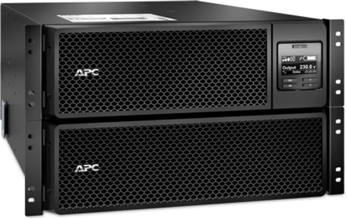 APC Smart-UPS On-Line 10KVA noodstroomvoeding 6x C13, 4x C19, hardwire 1 fase uitgang, rackmountable, Embedded NMC