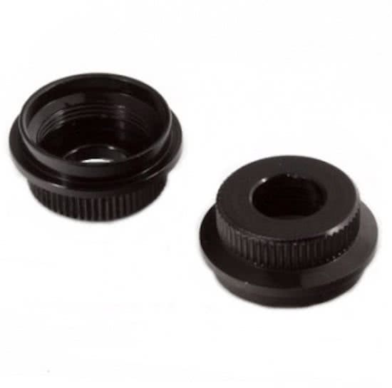 ALUMINIUM LOWER SHOCK CAP (Black) (2pcs)