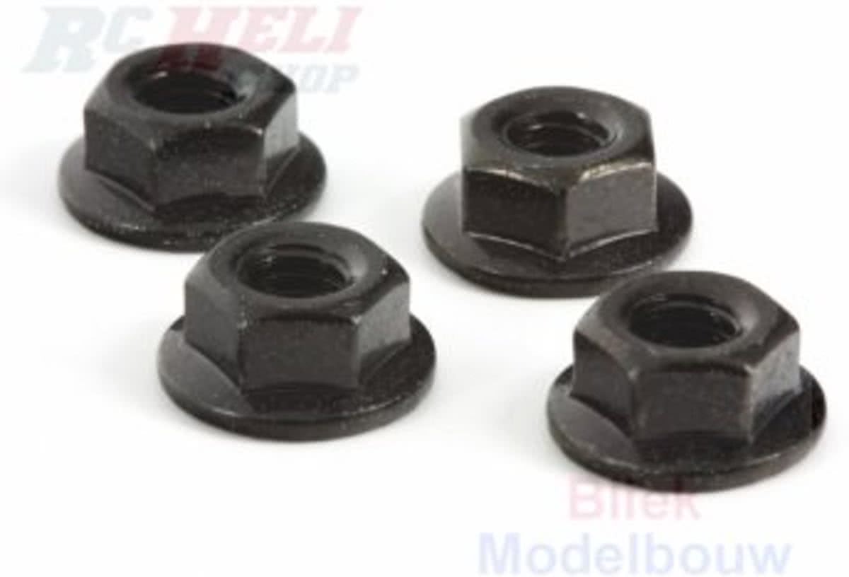 SERRATED WHEEL NUT M4 (BLACK) (4pcs)