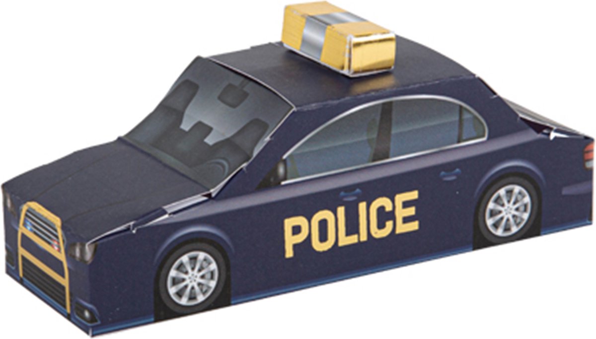 ARTYFETES - 8 politie autocontainers 15 x 5 x 5 cm