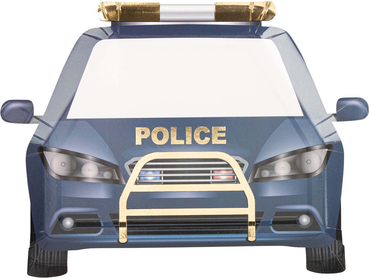 ARTYFETES - 8 politie borden 24 x 18 cm