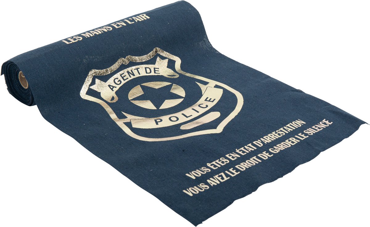 ARTYFETES - Politie tafelloper 28 cm x 5 m