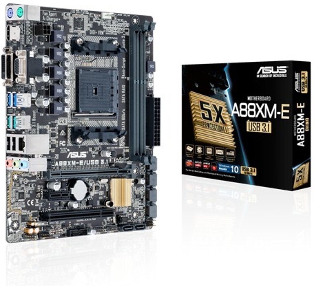 ASUS A88XM-E/USB 3.1 A88X Socket FM2+ Micro ATX moederbord