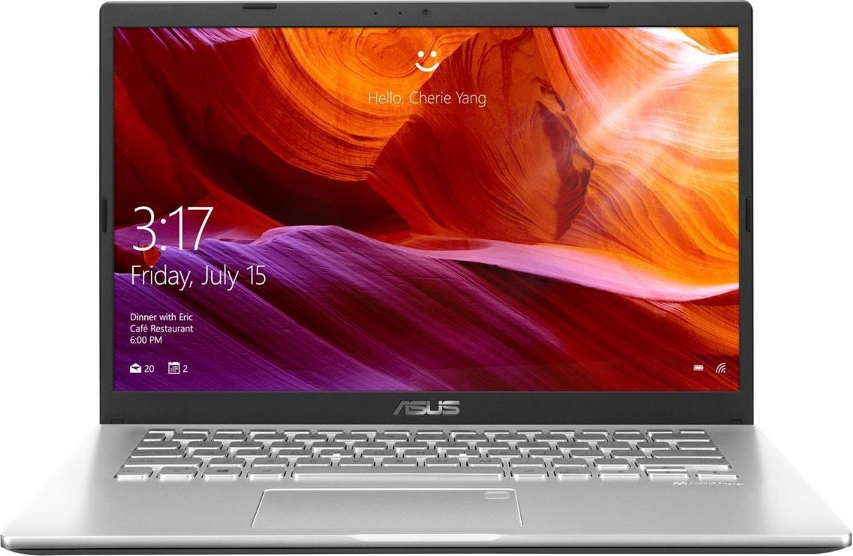 ASUS D409DA-EK441T-BE Notebook Zilver 35,6 cm (14) 1920 x 1080 Pixels AMD Ryzen 3 8 GB DDR4-SDRAM 512 GB SSD Wi-Fi 5 (802.11ac) Windows 10 Home