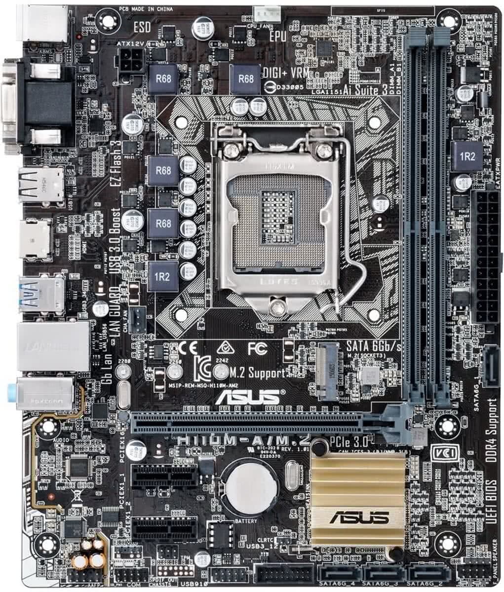 ASUS H110M-A/M.2 Intel H110 LGA 1151 (Socket H4) Micro ATX moederbord