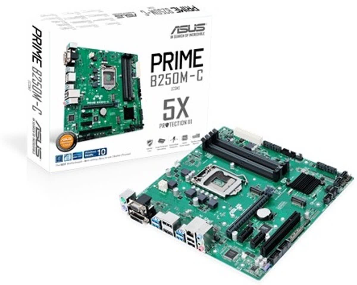 ASUS PRIME B250M-C Intel B250 LGA 1151 (Socket H4) Micro ATX moederbord