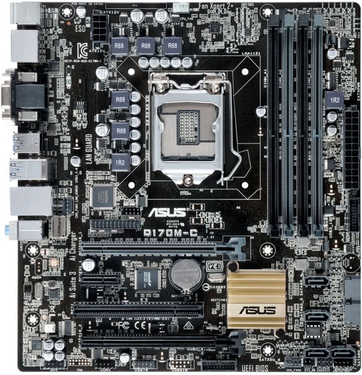 ASUS Q170M-C Intel Q170 LGA 1151 (Socket H4) Micro ATX moederbord